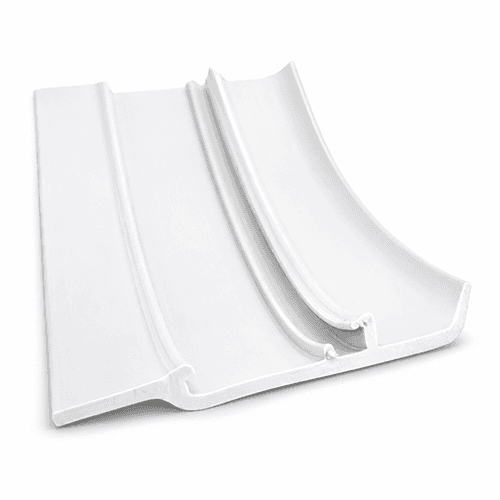 Perfil irregular en PVC gris